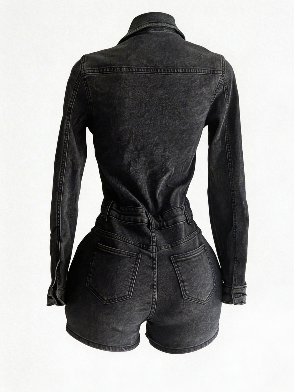 Biker Denim Romper