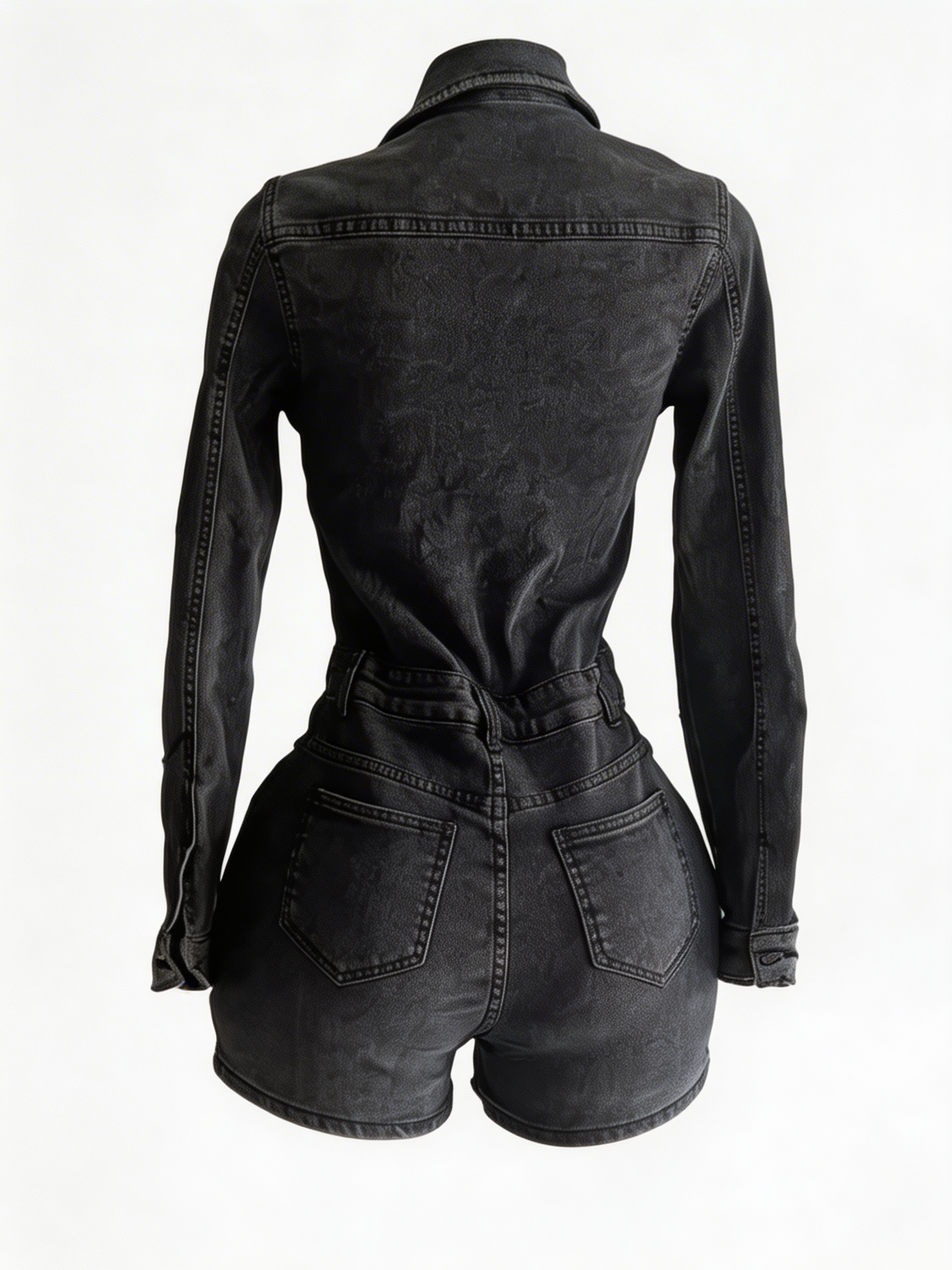 Biker Denim Romper