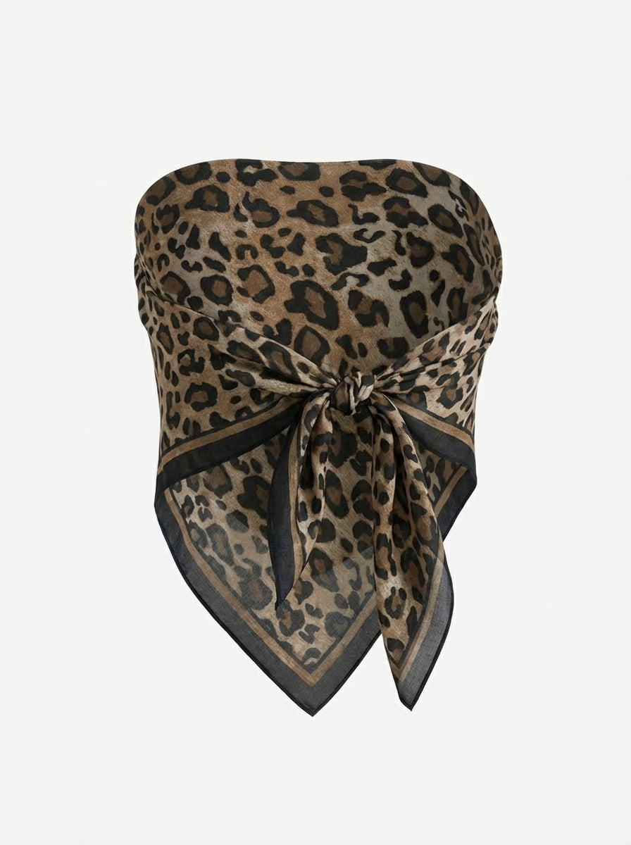 Satin Leopard Top