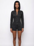 Biker Denim Romper