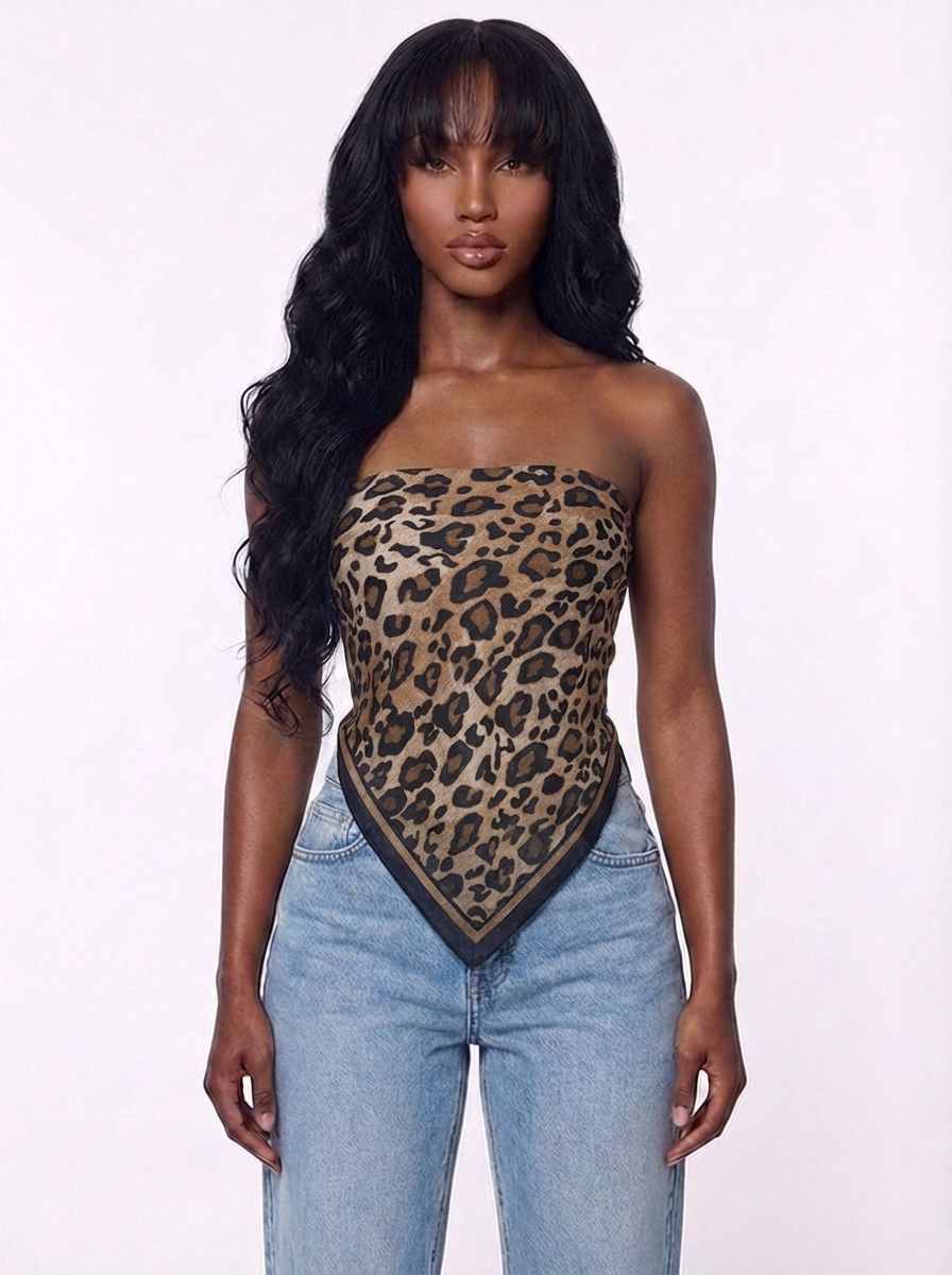 Satin Leopard Top