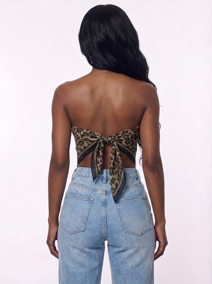 Satin Leopard Top